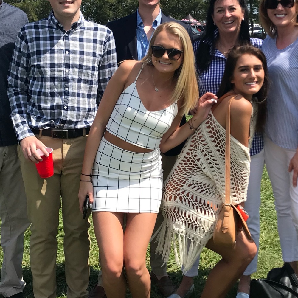 Black and white two piece set